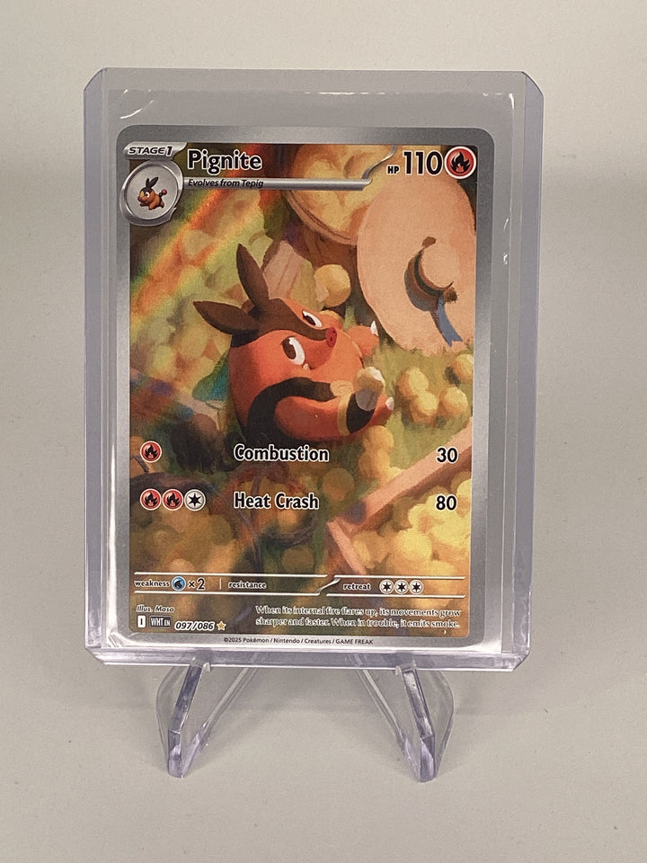 Pokemon TCG 2025 Pignite White Flare Full Art Illustration Rare, 097/086
