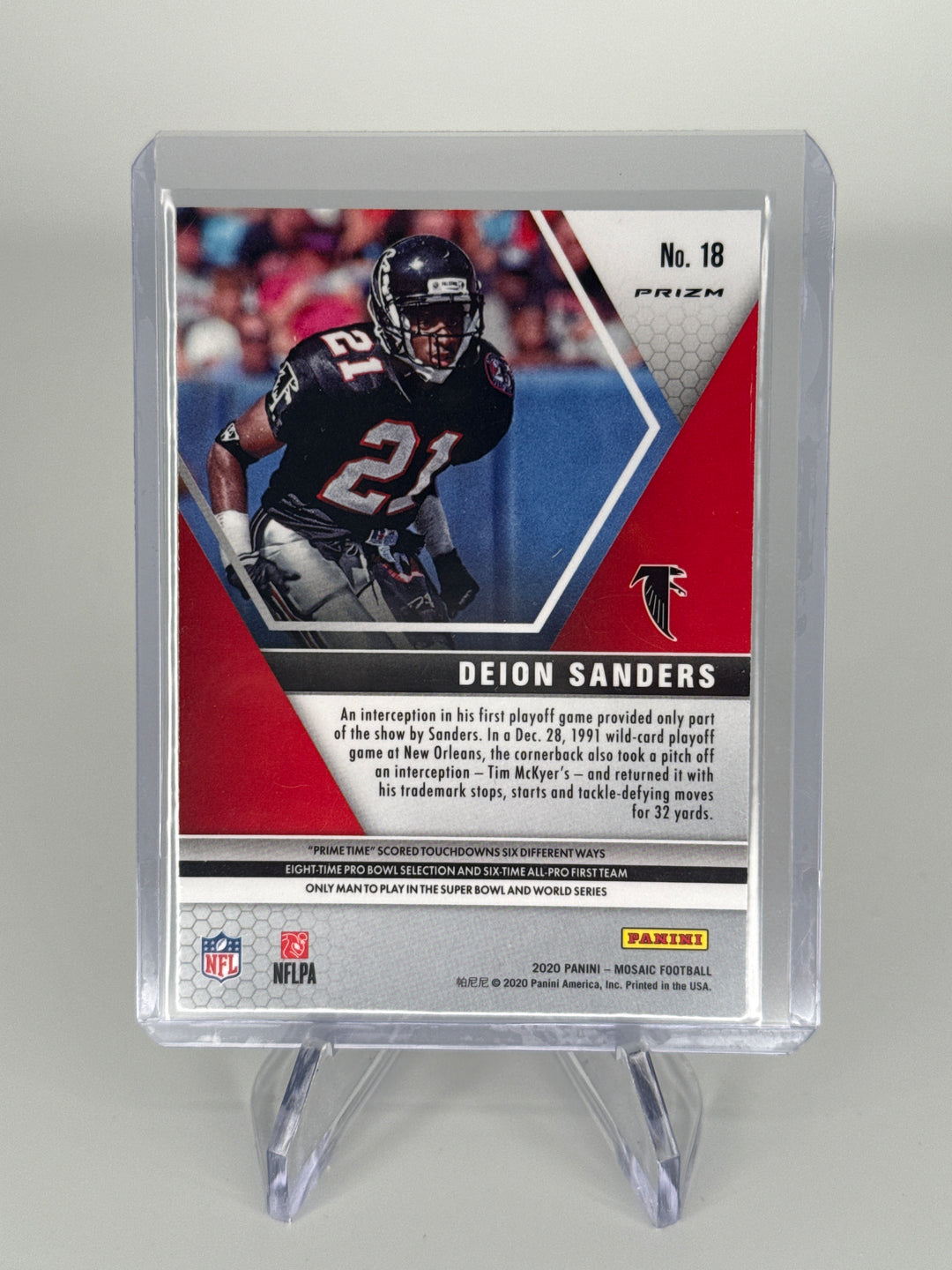 Deion Sanders 2020 Panini Mosaic SSP Genesis