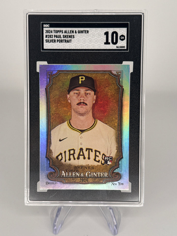 Paul Skenes 2024 Topps Allen & Ginter Silver Portrait Rookie, SGC 10 Gem Mint
