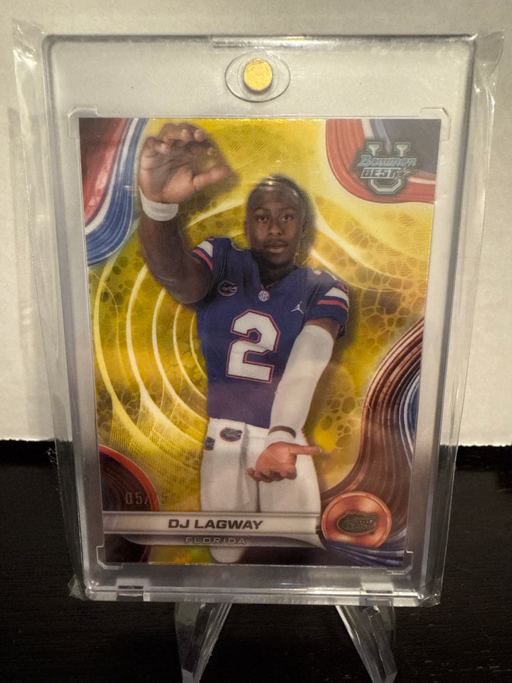 DJ Lagway 2024 Bowman Best University, Yellow Refractor, 05/75