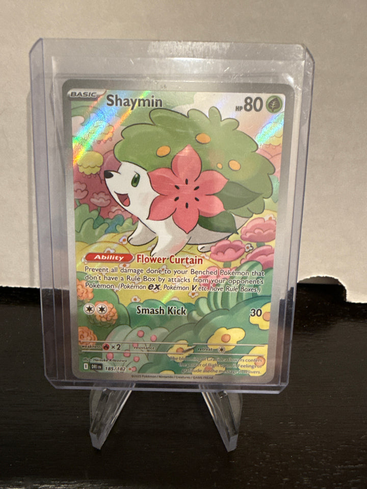 Pokemon TCG 2025 Shaymin Destined Rivals Full Art Illustration Rare, 185/182
