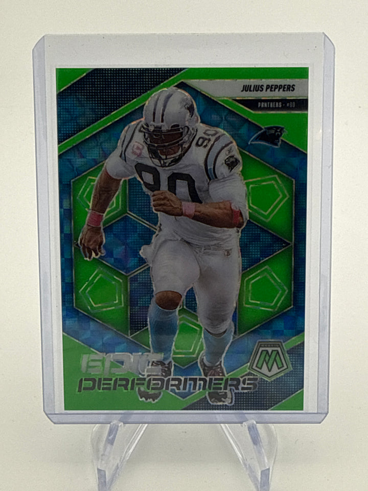 Julius Peppers 2025 Panini Mosaic Epic Performers Green Fluorescent, 03/10