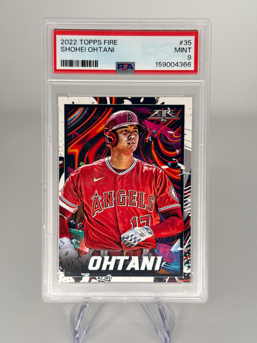 Shohei Ohtani 2022 Topps Fire, PSA 9 Mint