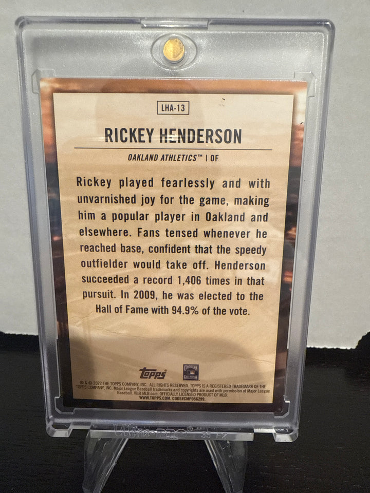Rickey Henderson 2022 Topps Home Field Advantage SSP