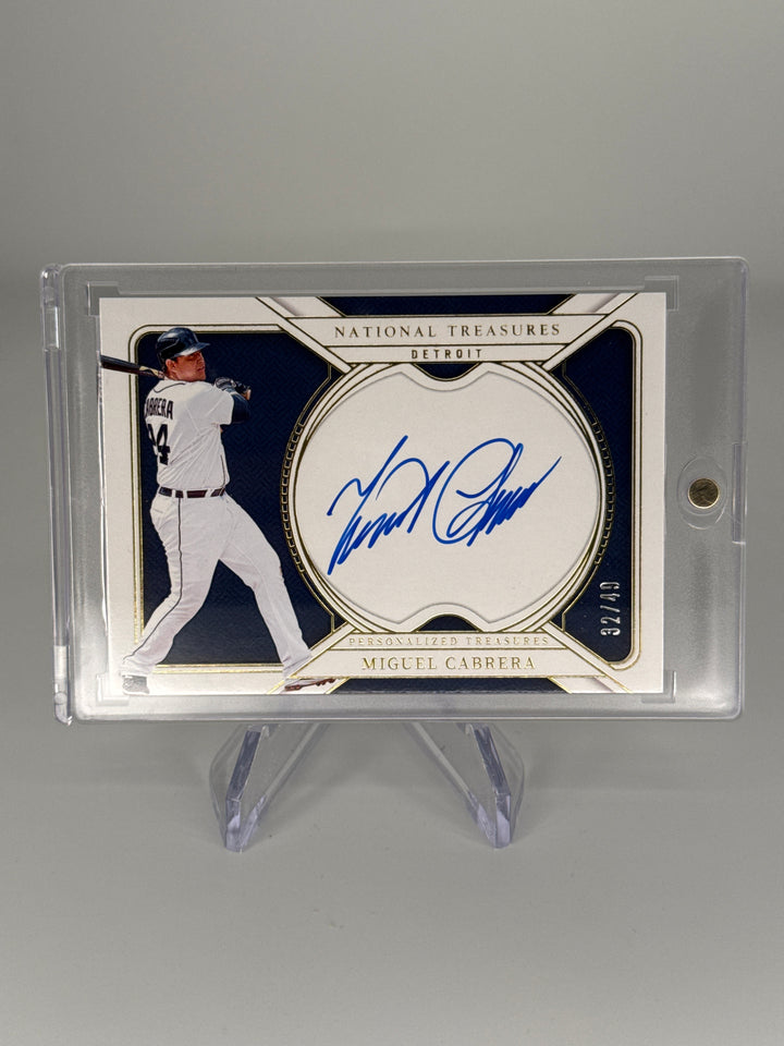 Miguel Cabrera 2025 Panini National Treasures Personalized Treasure Auto, 32/49