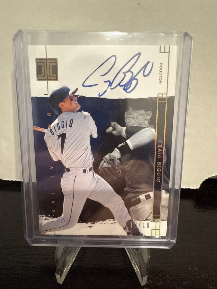 Craig Biggio 2024 Panini Impeccable Immoral Ink Auto Gold, 10/10