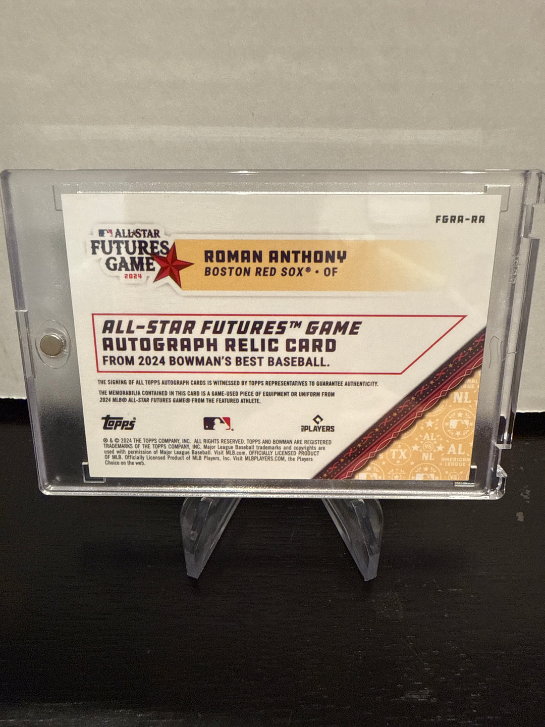 Roman Anthony 2024 Bowman's Best All Star Futures Game Patch Auto, 299/500