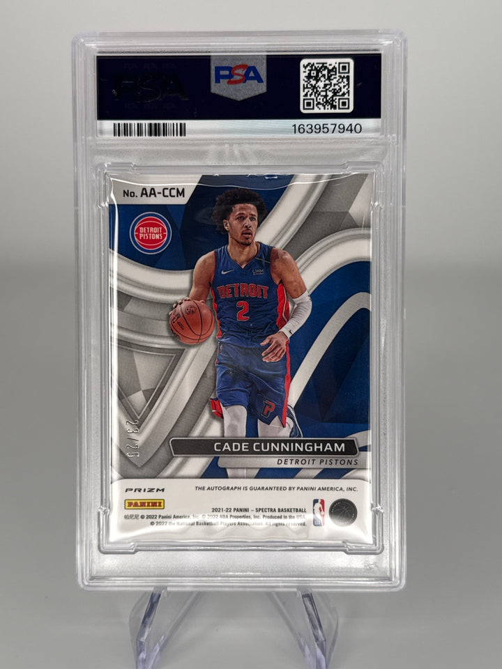 Cade Cunningham 2021 Panini Spectra Aspiring Rookie Auto Pink, 23/25, PSA 9 Mint