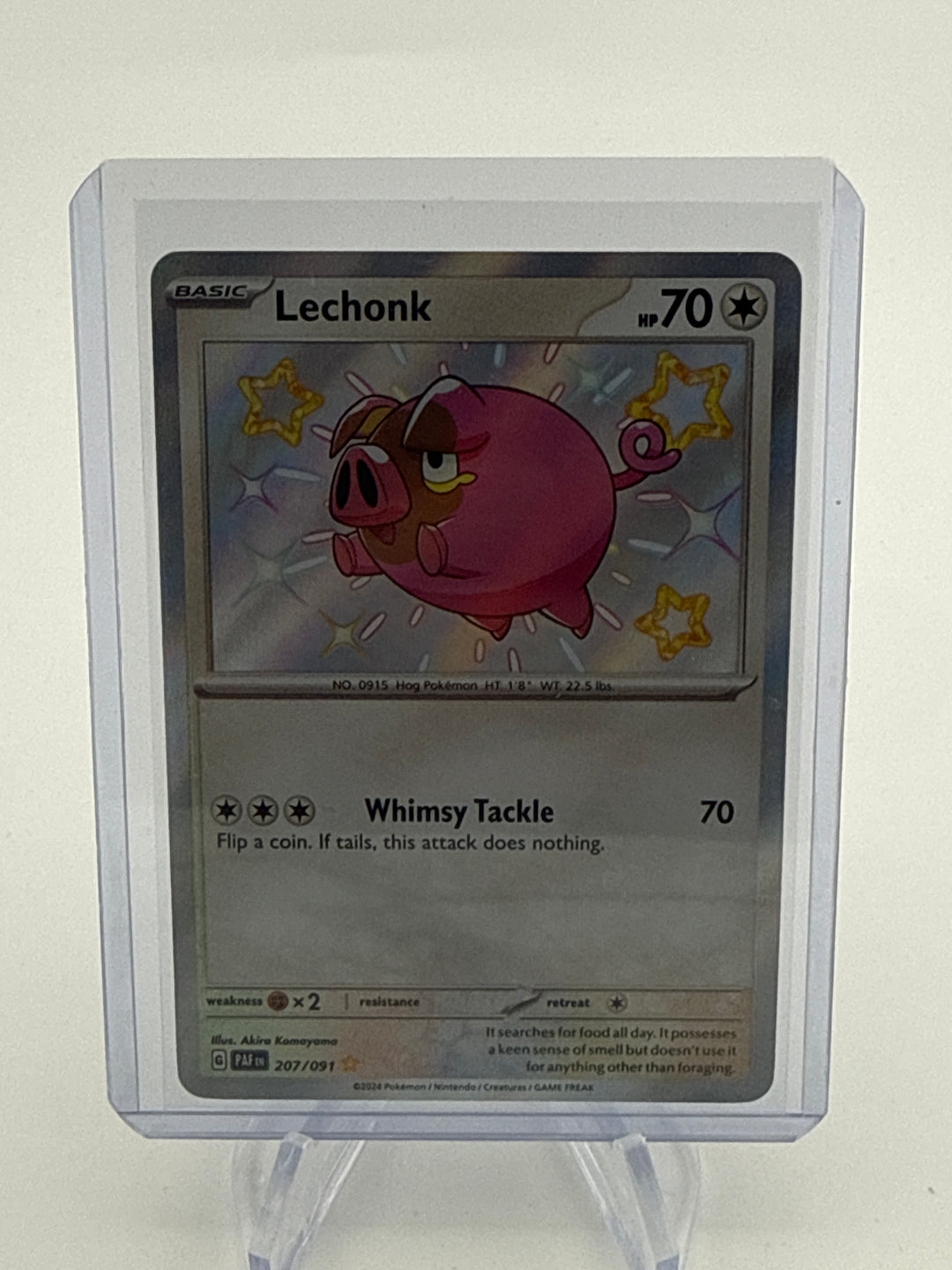 Pokemon TCG 2024 Lechonk Paldean Fates Baby Shiny, 207/091