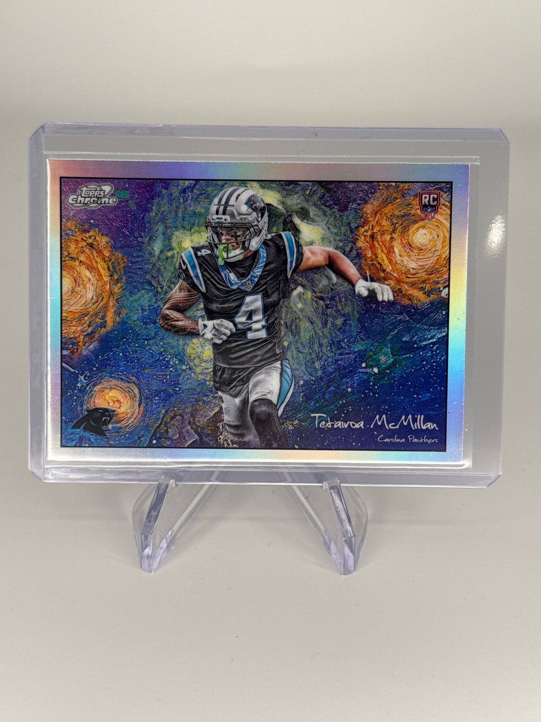 Tetairoa McMillan 2025 Topps Cosmic Chrome Stars in The Night SP Rookie