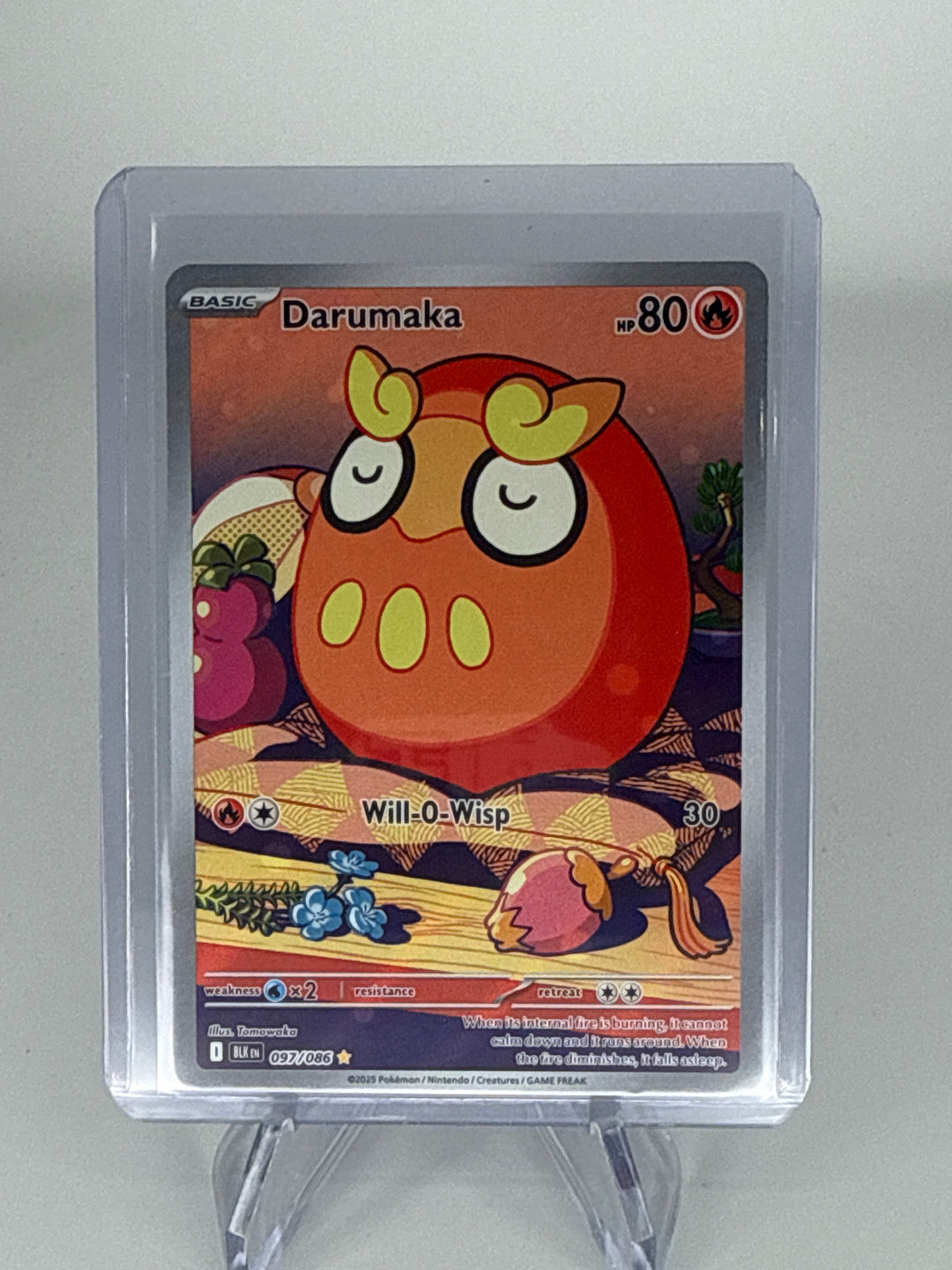 Pokemon TCG 2025 Darumaka Black Bolt Full Art Illustration Rare, 097/086