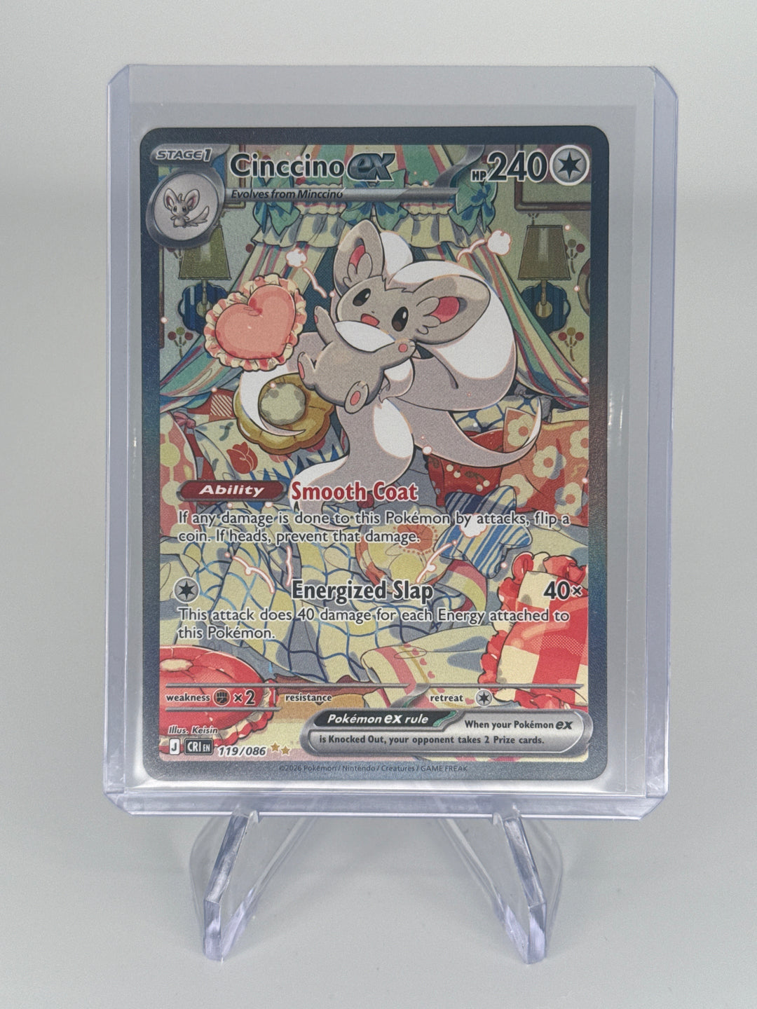 Pokemon TCG 2026 Cinccino EX Chaos Rising Special Illustration Rare, 119/086