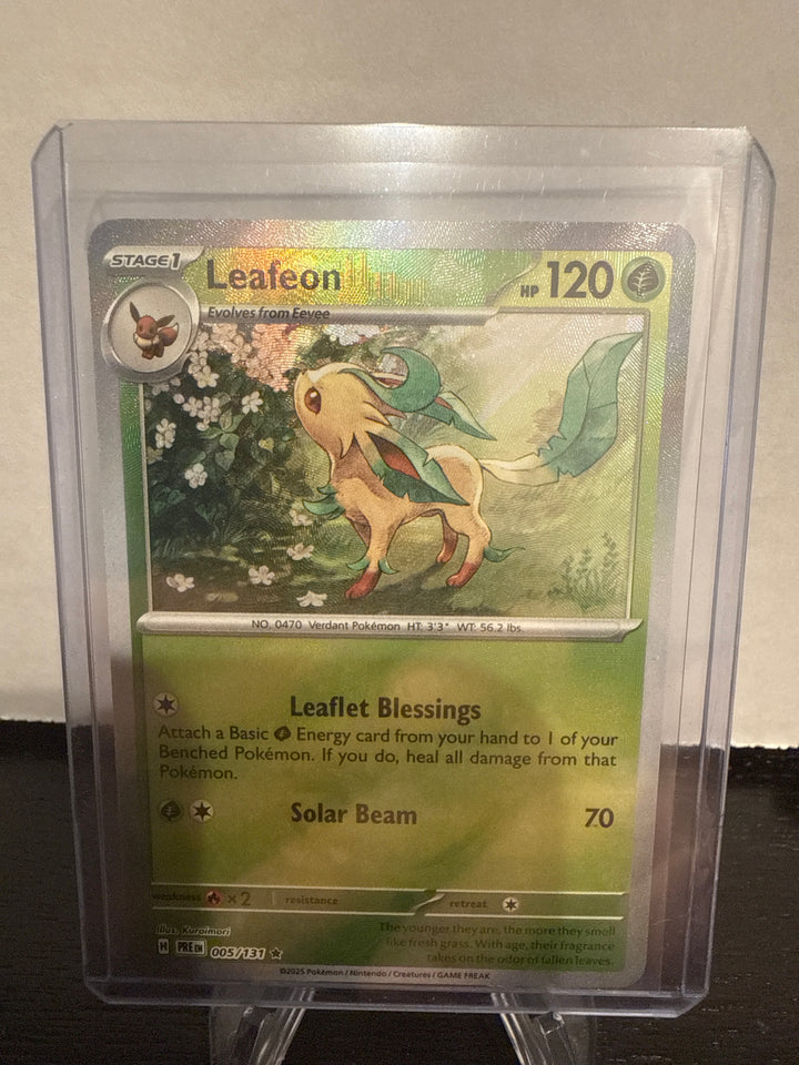 Pokémon TCG 2024 Leafeon Masterball Prismatic Evolutions, 005/131