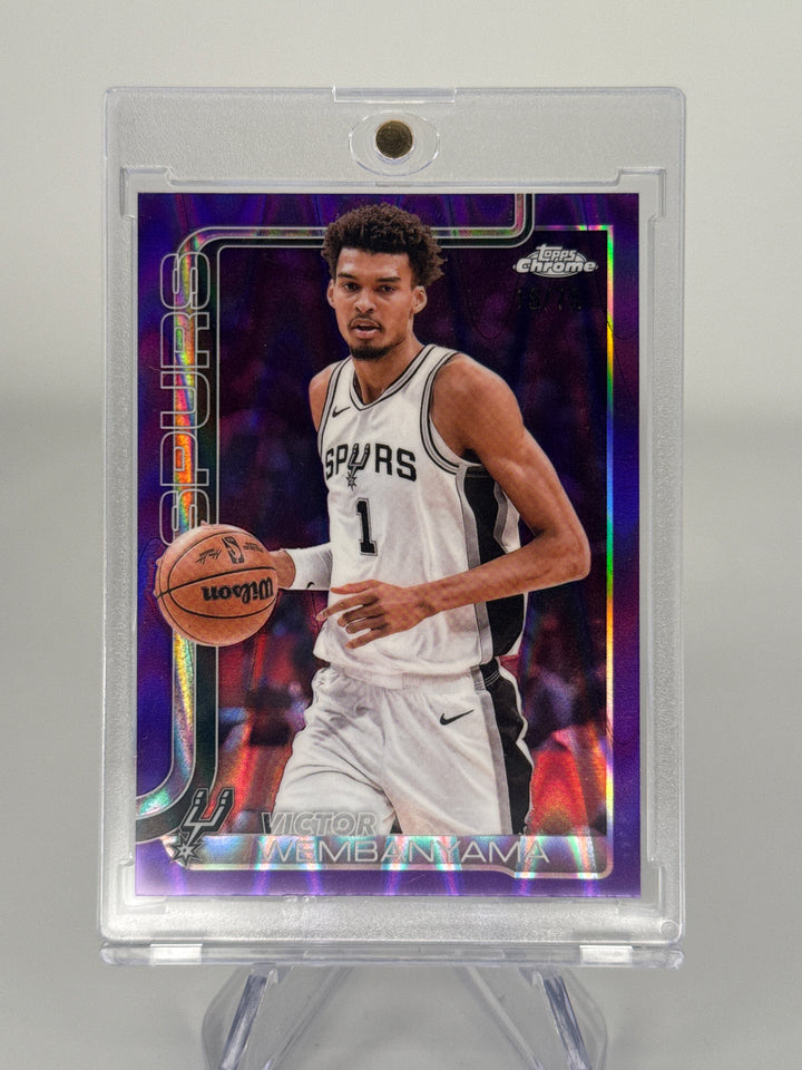 Victor Wembanyama 2025 Topps Chrome Purple Raywave Refractor, 18/75