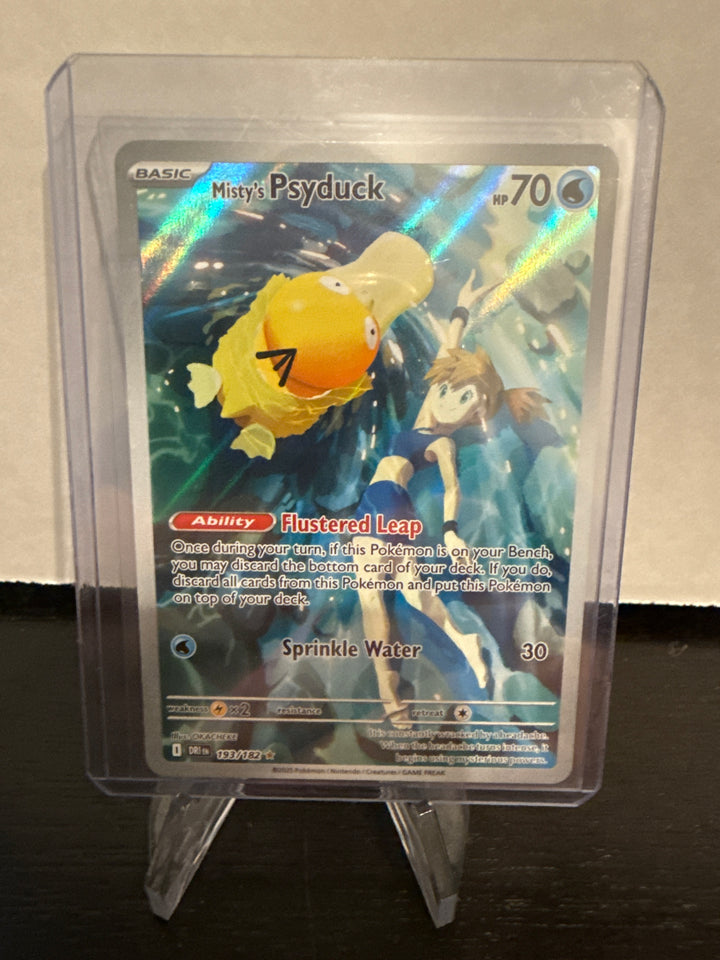 Pokemon TCG 2025 Misty's Psyduck Destined Rivals Full Art Illustration Rare, 193/182