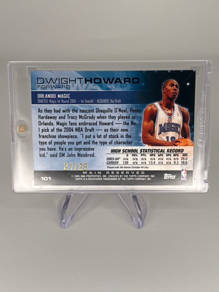 Dwight Howard 2004 Topps Luxury Box Gold Rookie, 21/25