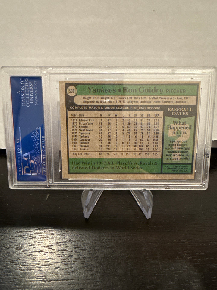Ron Guidry 1979 Topps, PSA 8