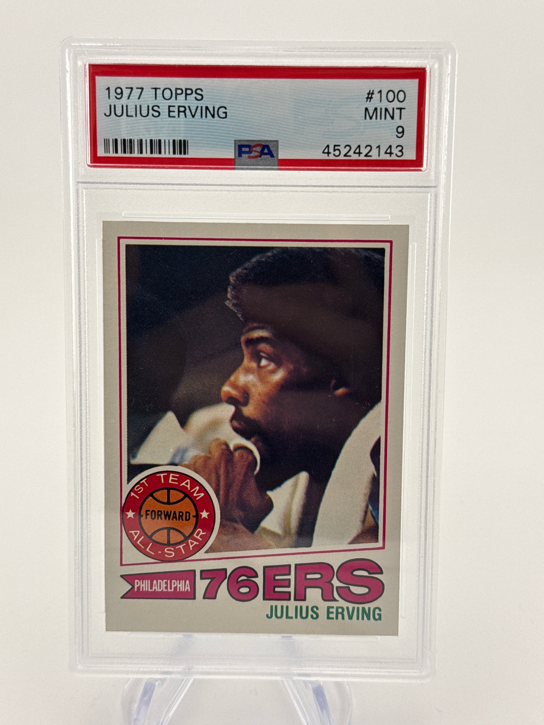 Julius Irving 1977 Topps, PSA 9 Mint