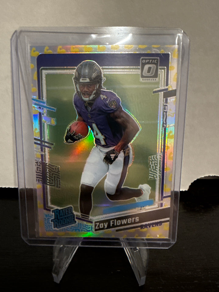 Zay Flowers 2023 Panini Donruss Optic Flex Emoji Rookie, 137/149