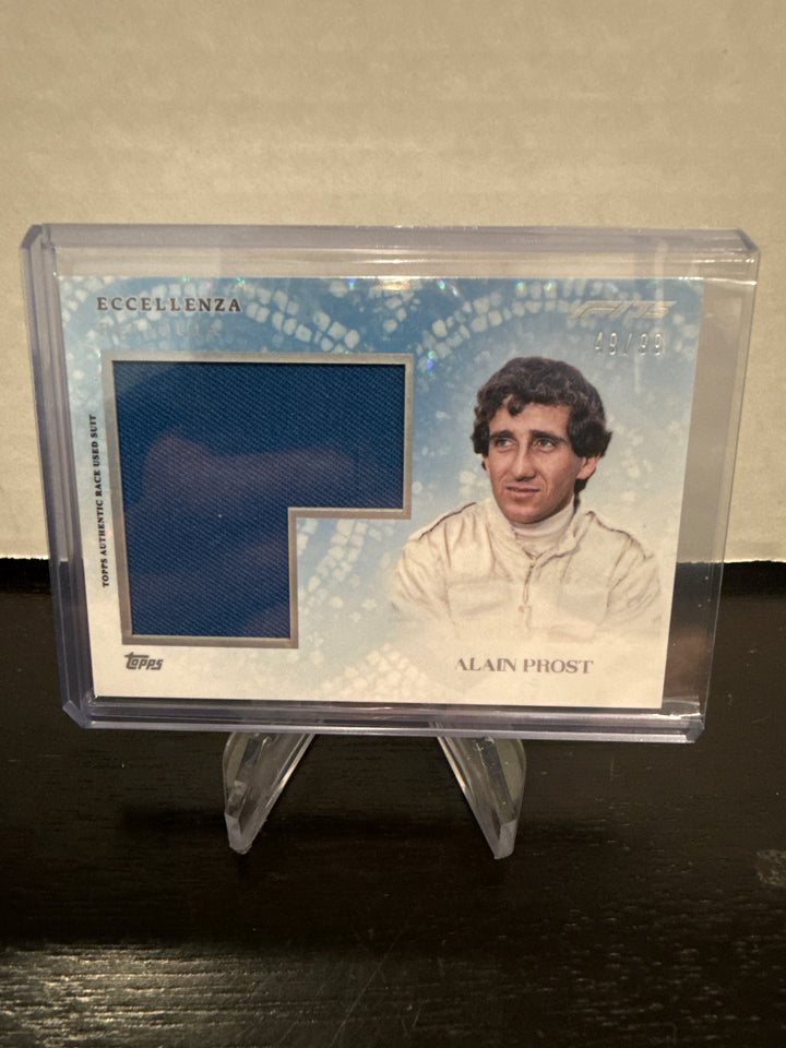 Alain Prost 2025 Topps Formula 1 Eccellenza Race Used Suit, 49/99