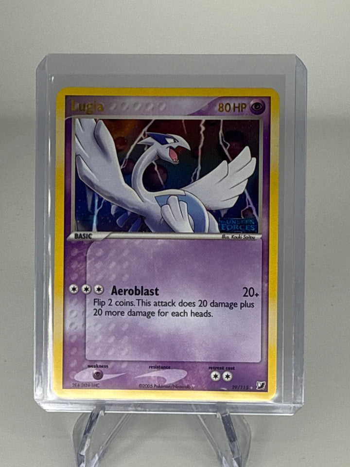 Pokemon TCG 2005 Lugia Unseen Forces Stamped Holo, 29/115