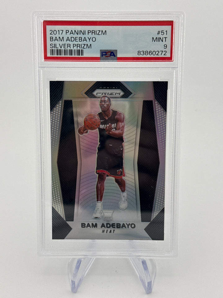 Bam Adebayo 2017 Panini Prizm Silver Prizm Rookie, PSA 9 Mint