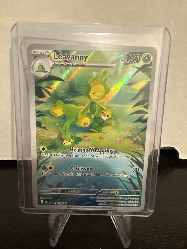 Pokemon TCG 2025 Leavanny White Flare Full Art Illustration Rare, 089/086