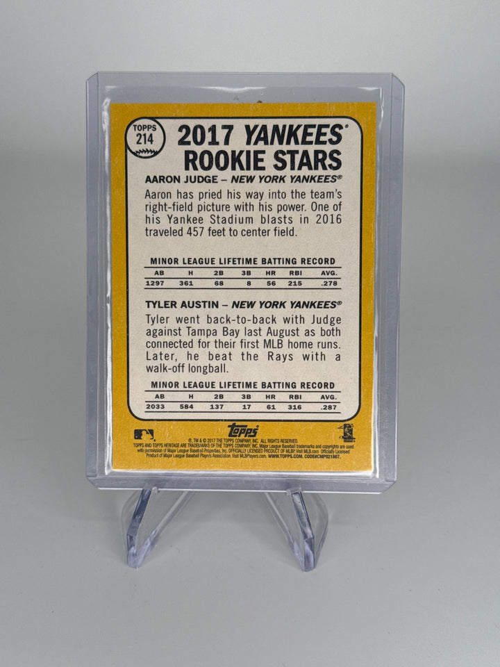 Aaron Judge/Tyler Austin 2017 Heritage Rookie Stars
