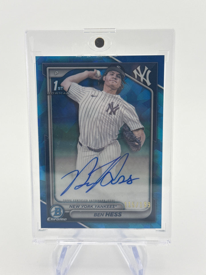 Ben Hess 2024 Bowman Chrome Sapphire 1st Bowman Auto, 115/199