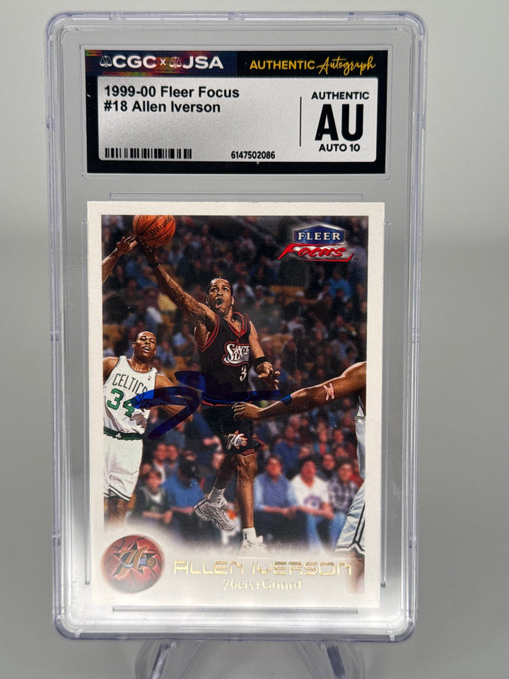 Allen Iverson 2000 Fleer CGC/JSA Authentic Auto