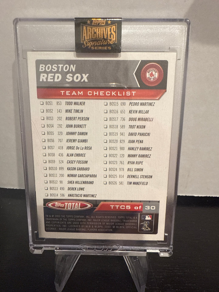 Nomar Garciaparra 2022 Topps Archives Signature Series 1/1 Autograph