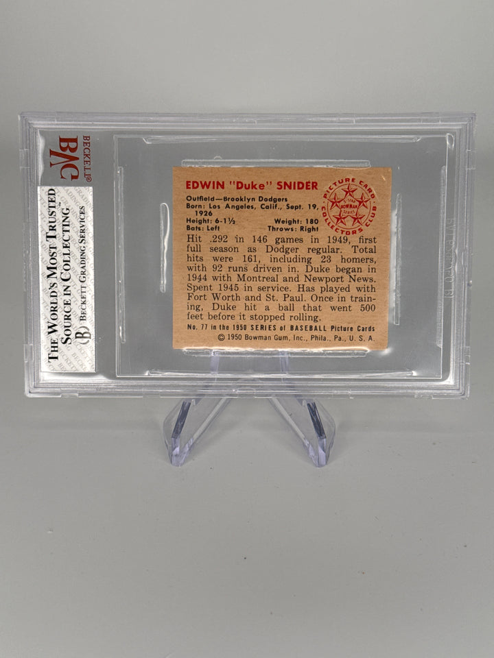 Duke Snider 1950 Bowman, BVG 6