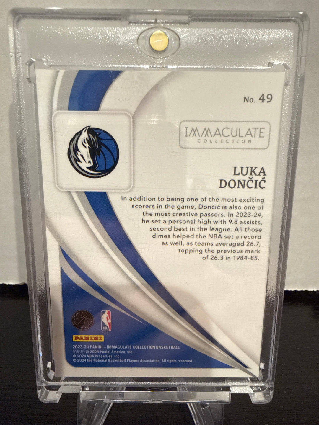 Luka Doncic 2024 Panini Immaculate Blue, 15/25