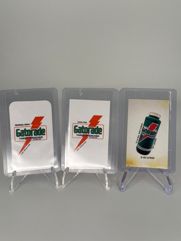 Michael Jordan 1991 Gatorade Tropical Fruit/Lemon Lime/Orange 3 Card Promo Set (Sold as set of 3)