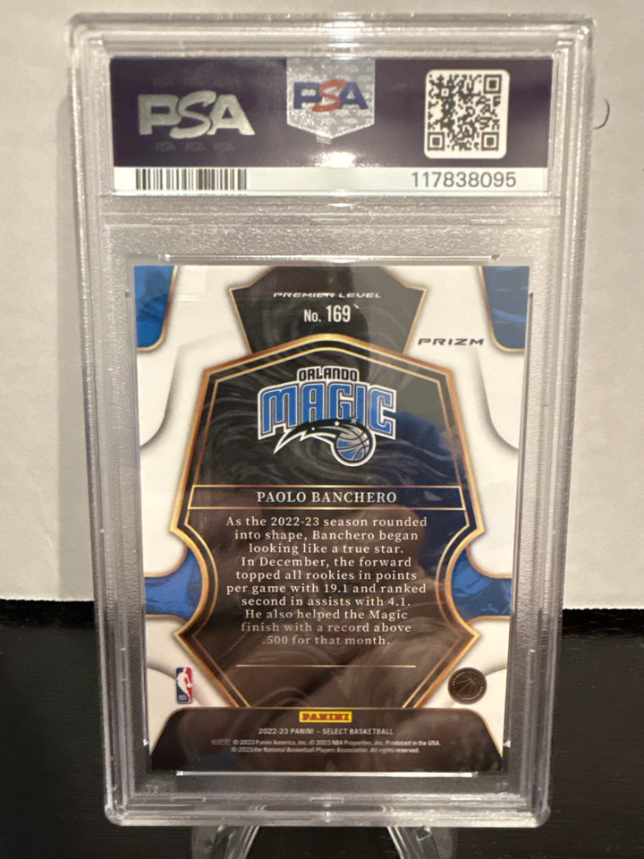 Paolo Banchero 2022 Panini Select Orange Flash Rookie, PSA 10 Gem Mint