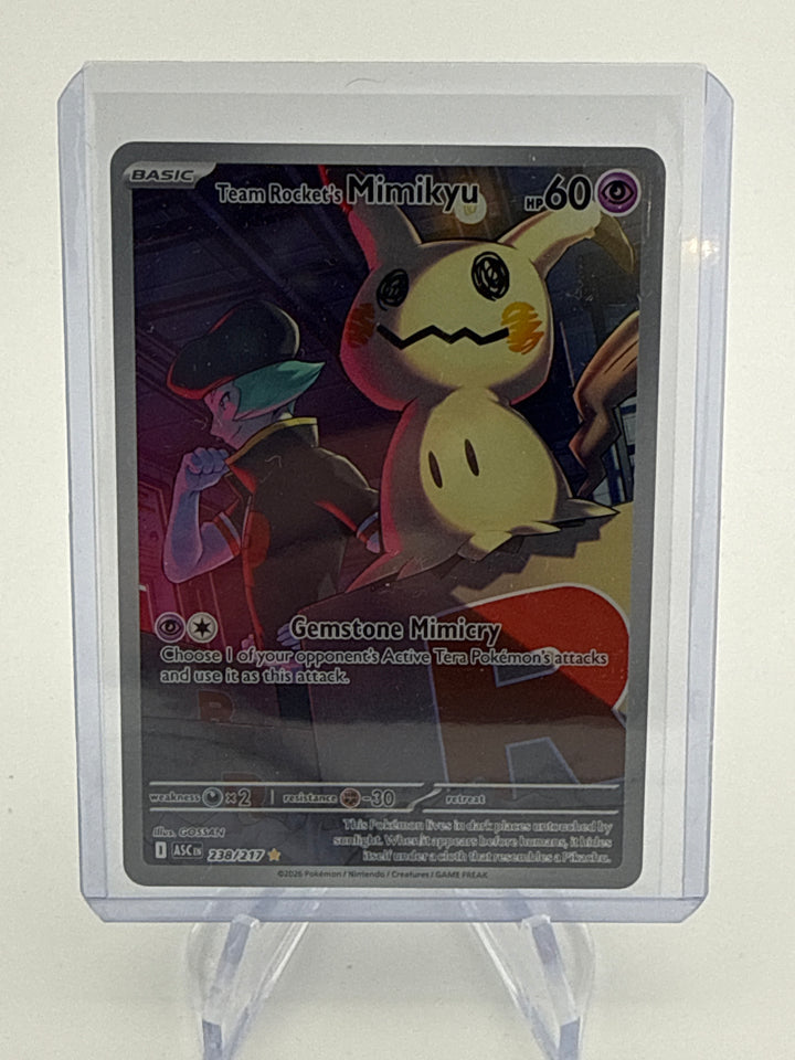 Pokemon TCG 2025 Team Rocket's Mimikyu Ascended Heroes Illustration Rare, 238/217
