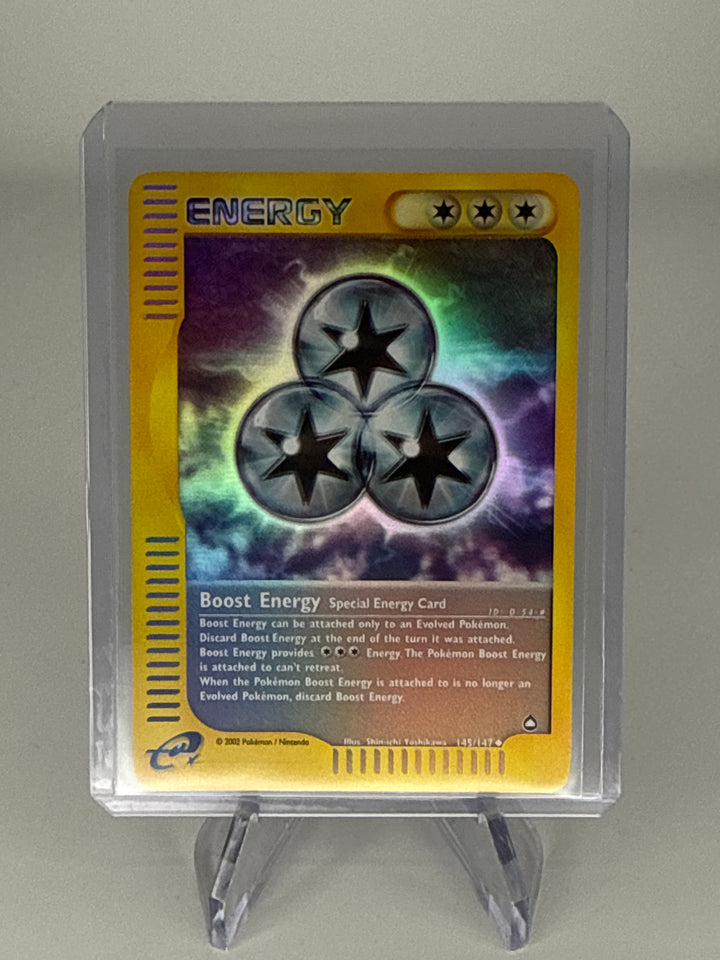 Pokemon TCG 2002 Boost Energy Aquapolis Reverse Holo, 145/147