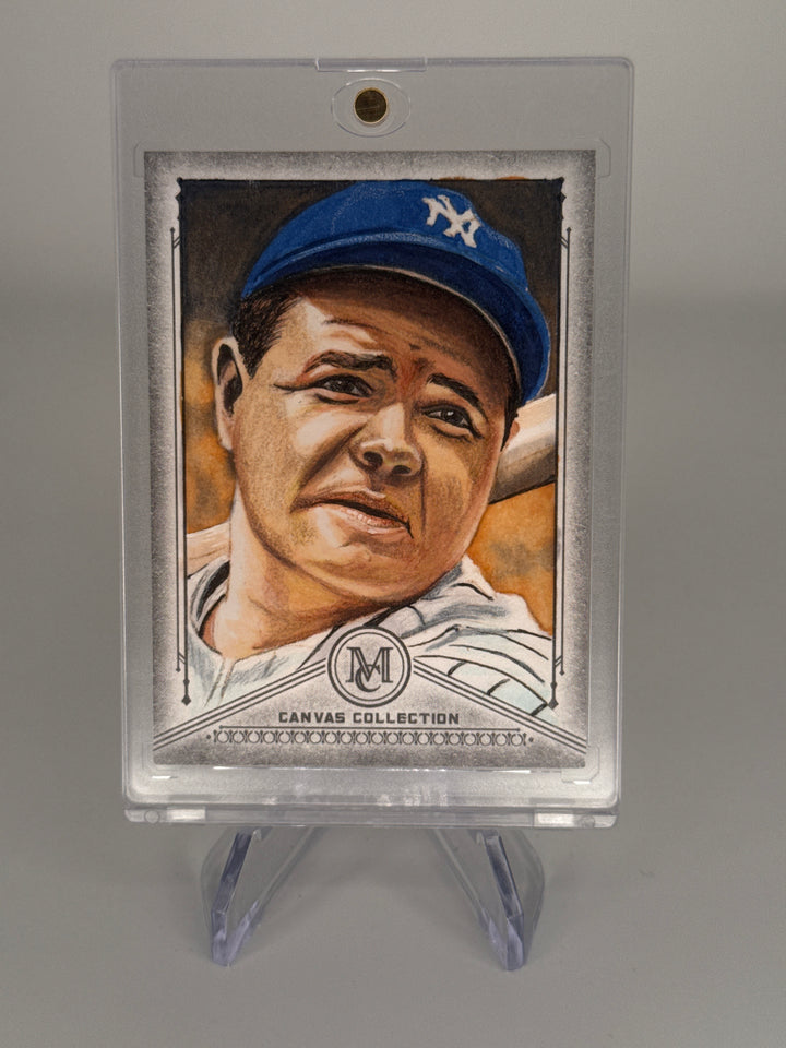 Babe Ruth 2019 Topps Museum Collection Canvas Collection 1/1 Hand Drawn Sketch Card