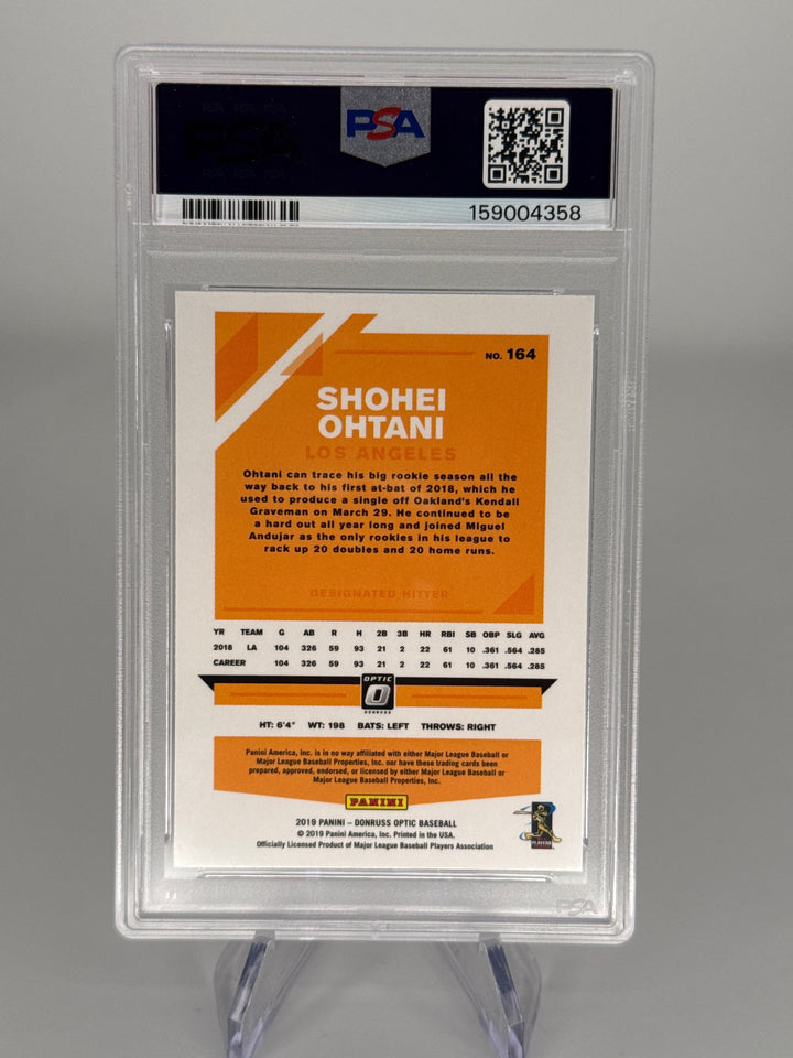 Shohei Ohtani 2019 Panini Donruss Optic, PSA 9 Mint