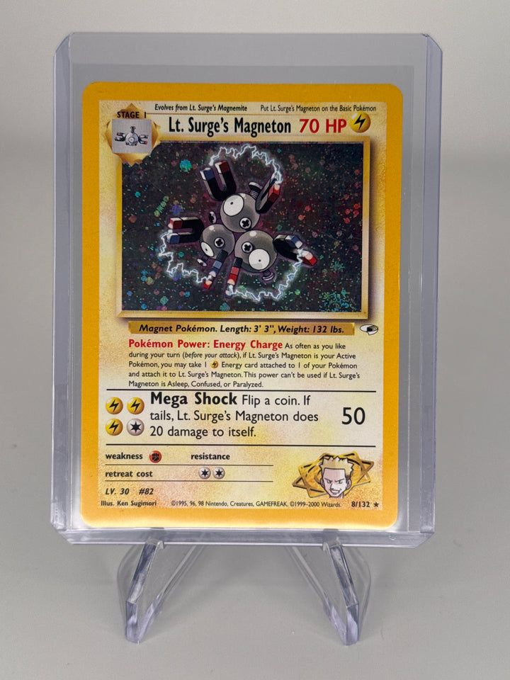 Pokemon TCG 2000 Lt. Surge's Magneton Gym Heroes Holo, 8/132