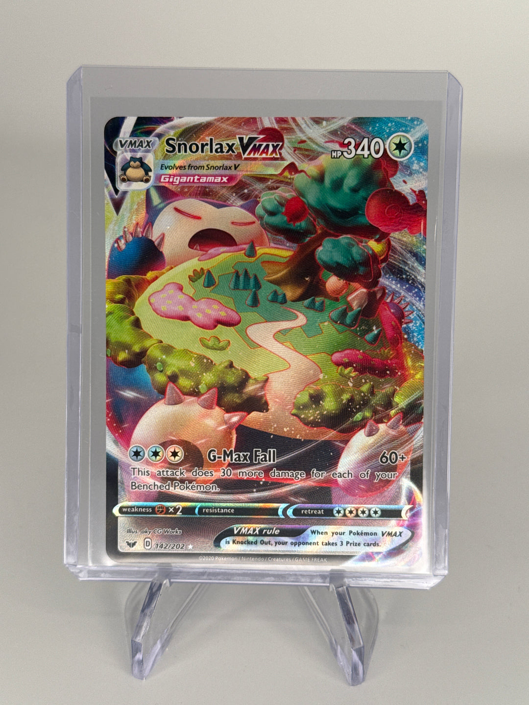 Pokemon TCG 2020 Snorlax VMax Sword & Shield Ultra Rare, 142/202
