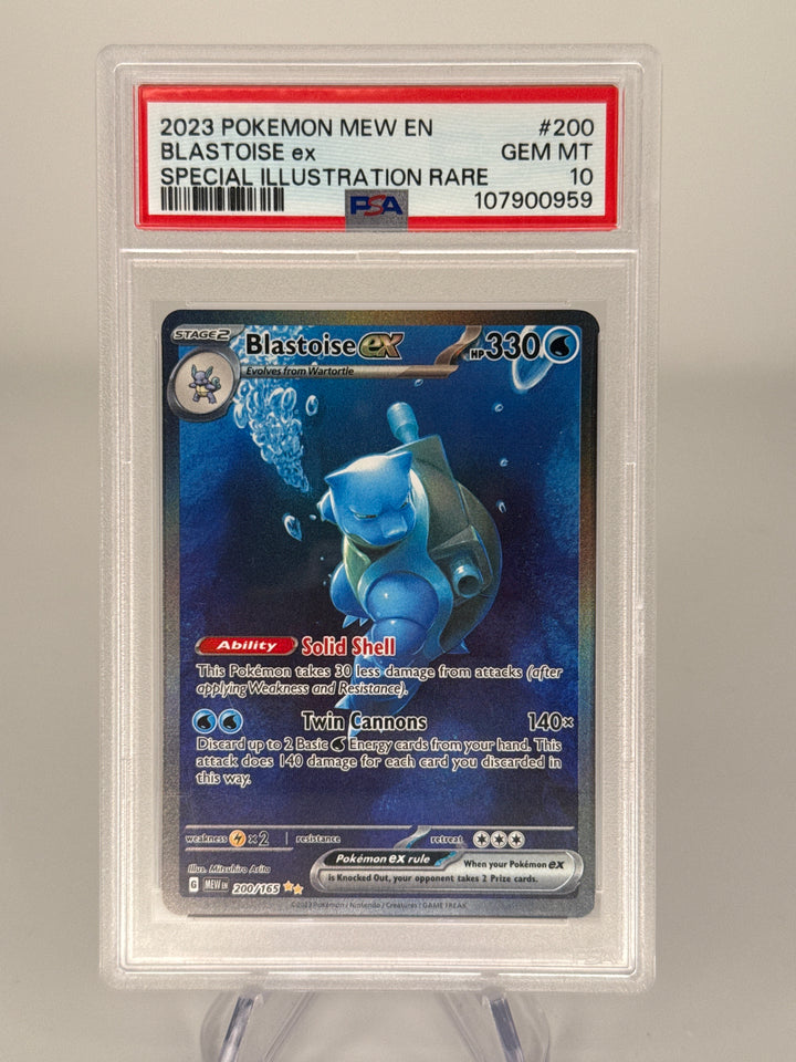 Pokémon TCG 2023 Blastoise EX Scarlet & Violet Alt Art, 200/165, PSA 10 Gem Mint