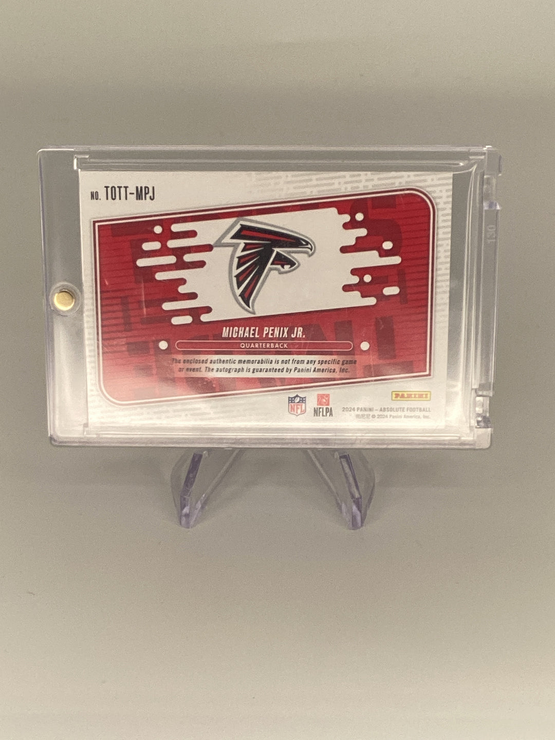 Michael Penix Jr. 2024 Panini Absolute Tools of the Trade Rookie Auto Triple Relic