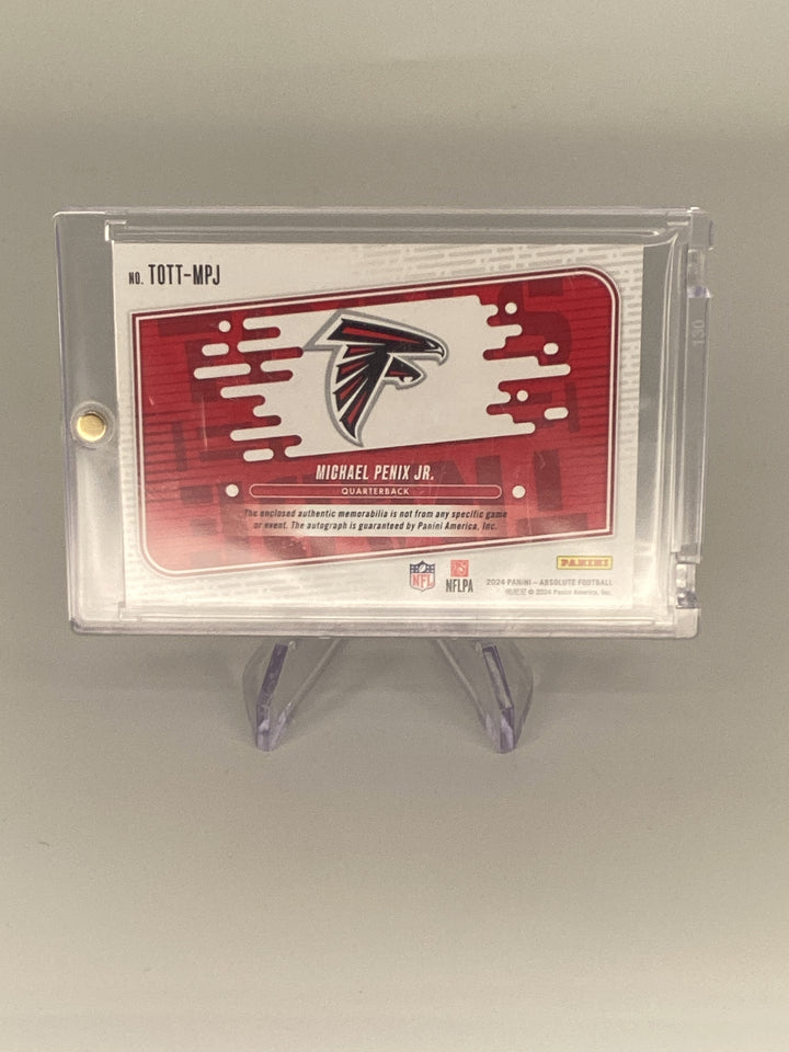 Michael Penix Jr. 2024 Panini Absolute Tools of the Trade Rookie Auto Triple Relic
