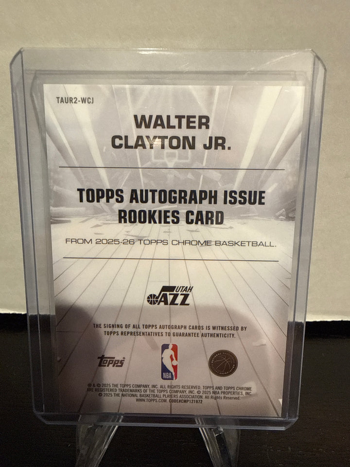 Walter Clayton 2025 Topps Chrome Certified Rookie Auto