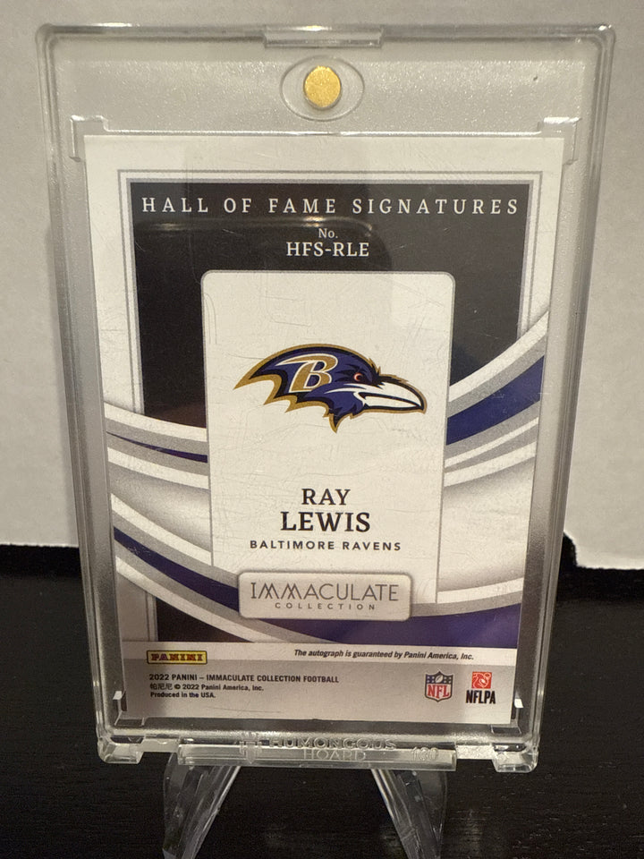 Ray Lewis 2022 Panini Immaculate Hall of Fame Signatures, 02/25