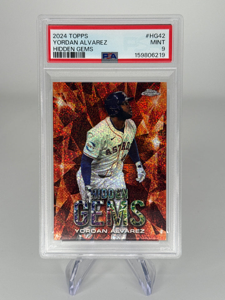 Yordan Alvarez 2024 Topps Chrome Hidden Gems SSP Case Hit, PSA 9 Mint