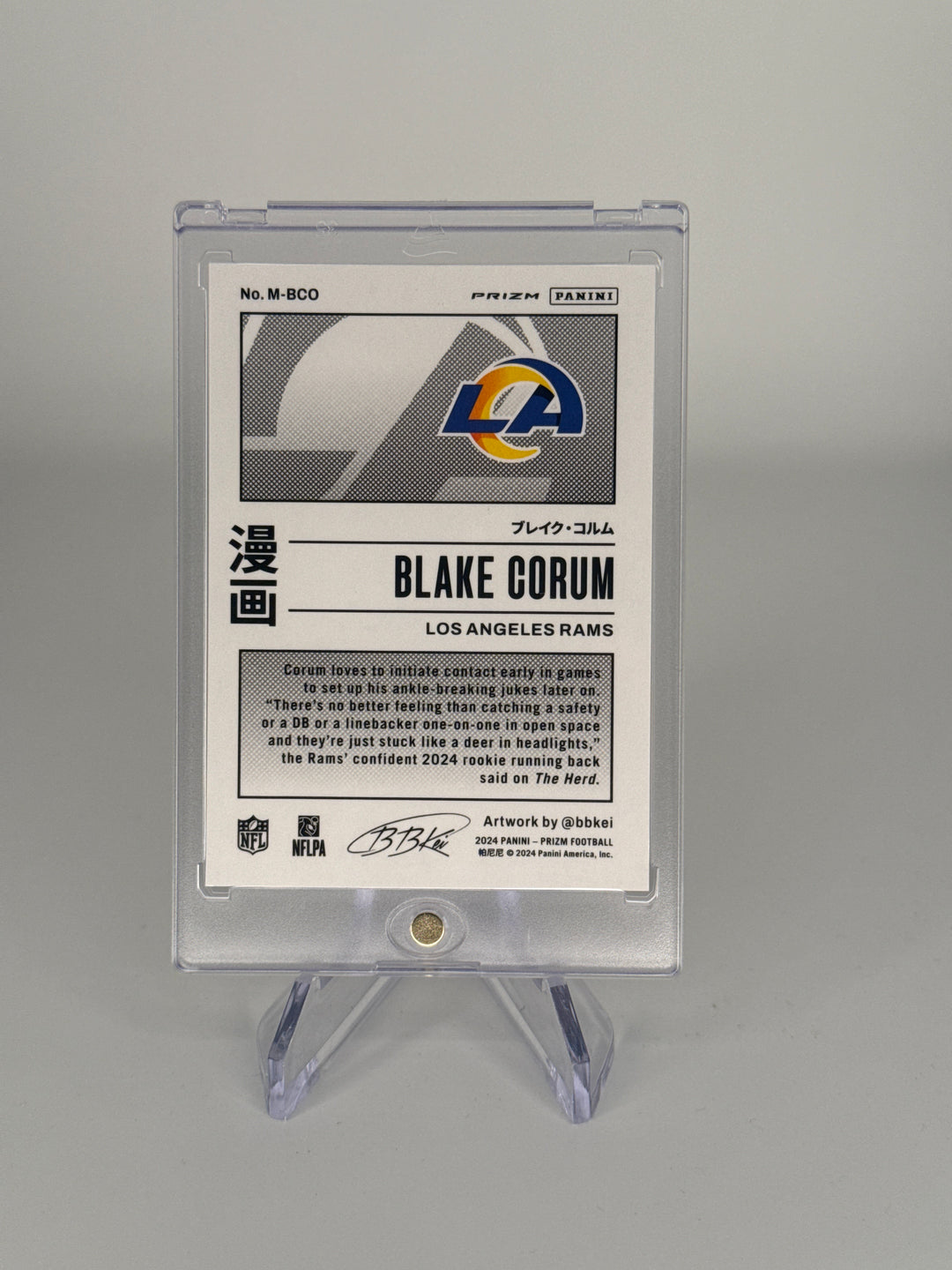 Blake Corum 2024 Panini Prizm SSP Case Hit Manga Rookie