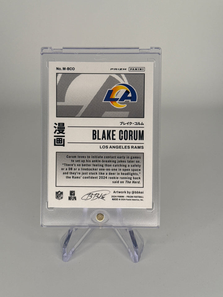 Blake Corum 2024 Panini Prizm SSP Case Hit Manga Rookie