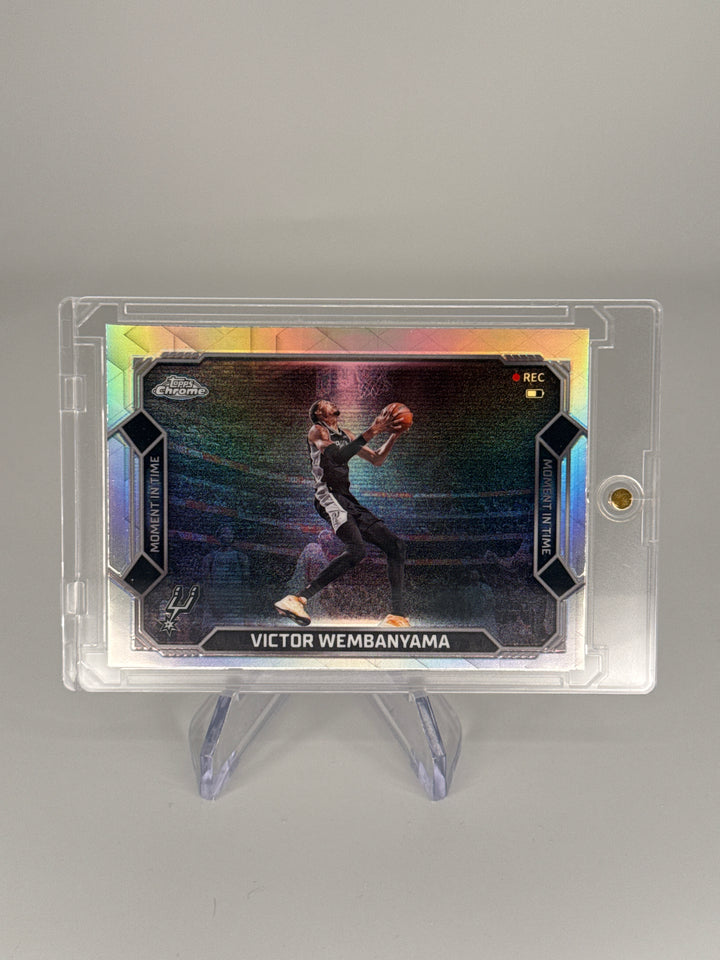 Victor Wembanyama 2026 Topps Chrome Update Moments In Time Refractor